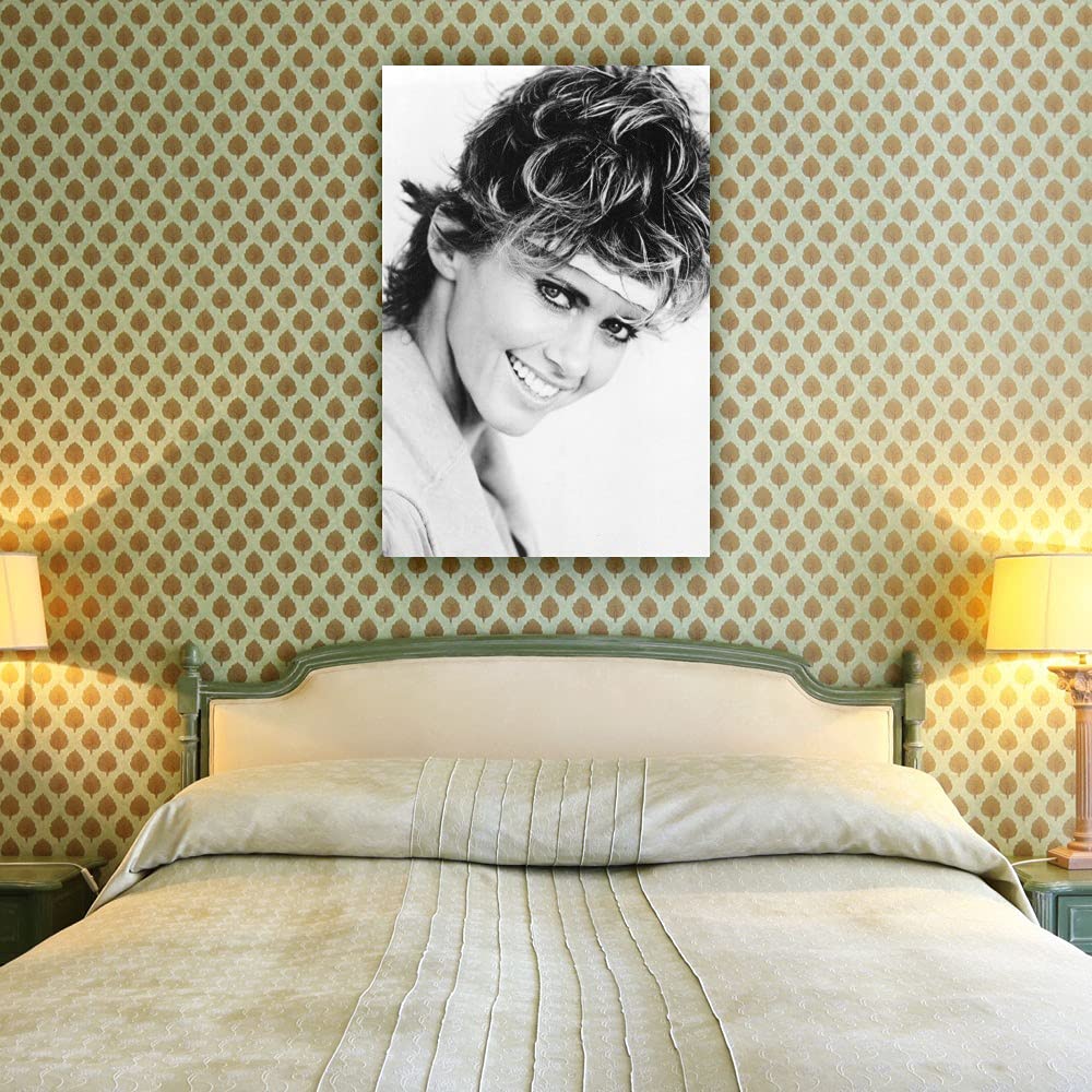 Olivia Newton-John Sexy Poster Canvas Wall Art Print - 12x18 Inch Unframed Painting for Living Room, Bedroom, Bathroom Decor - Perfect for Home, Christmas & Vertical Wall Decorations