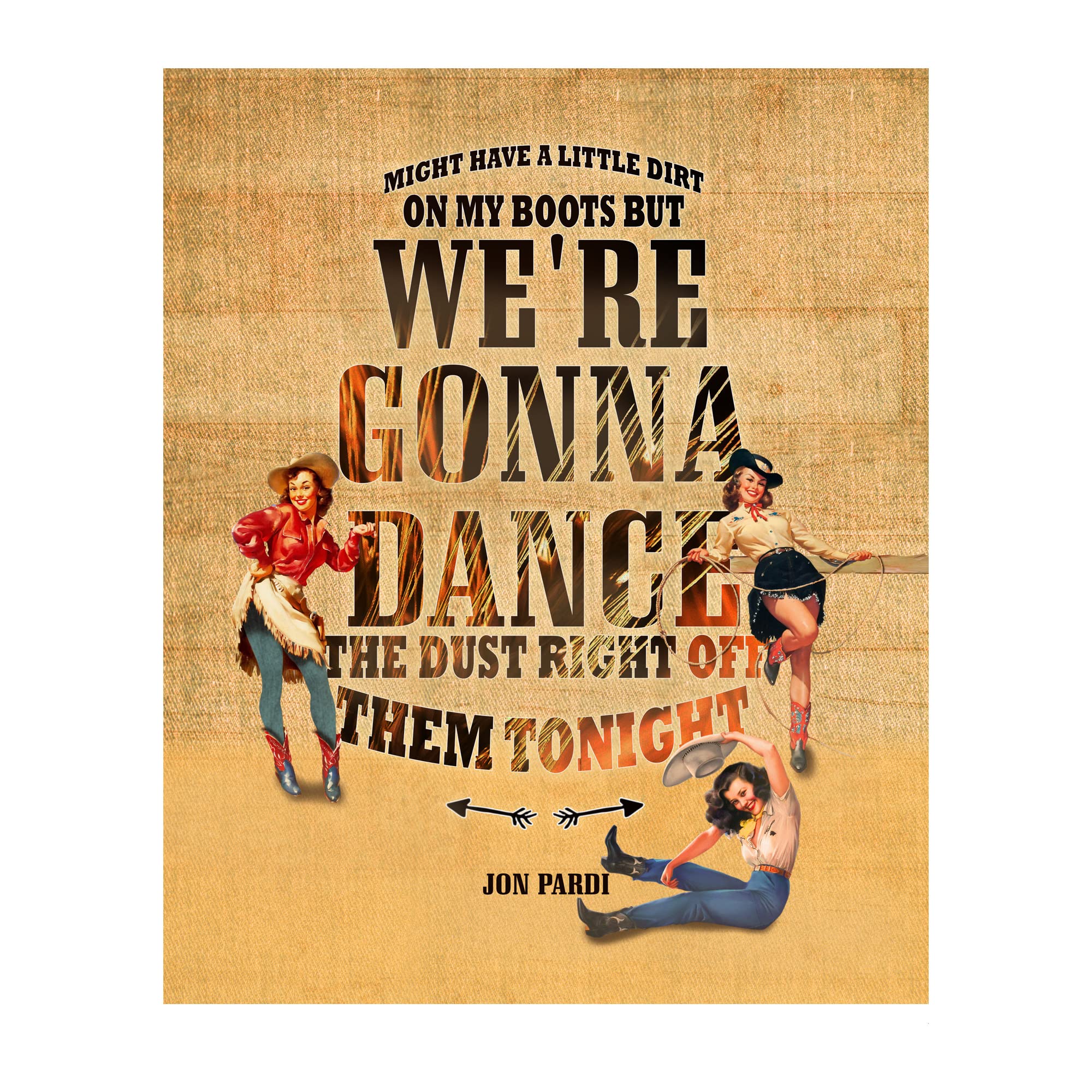 Jon Pardi - Dirt On My Boots Country Music Poster Wall Art - 11x14 Unframed Print for Home, Bedroom, Office & Man Cave Decor - Perfect Gift for Country Music Fans