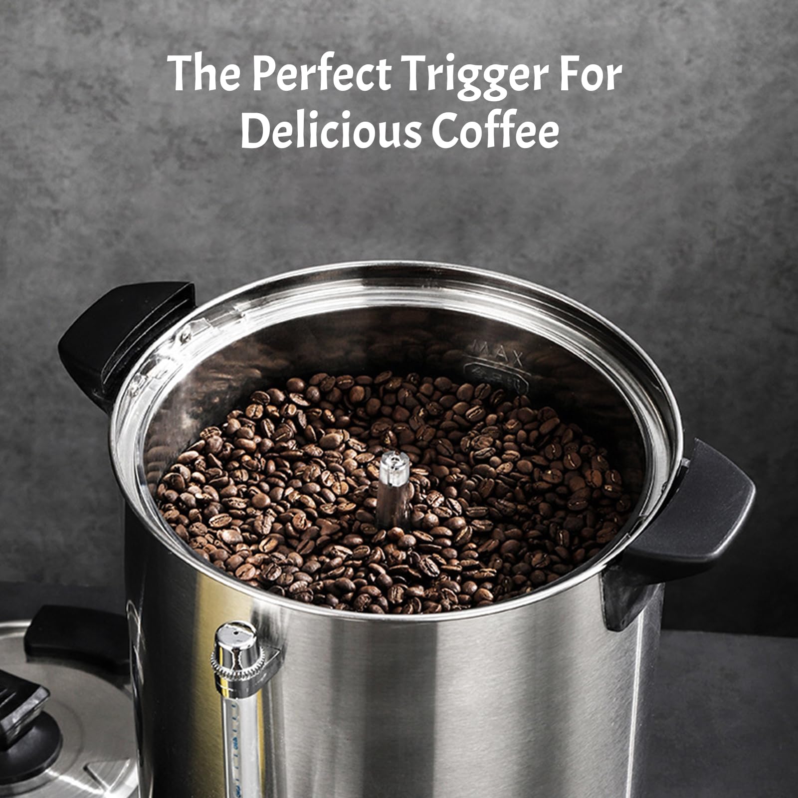 Commercial Grade Stainless Steel 54-Cup (8L/2.11gal) Coffee Urn with Percolator - Large Capacity Coffee Maker & Hot Water Dispenser for Home, Office, Wedding, Catering & Events - Perfect for Parties, Banquets & Bulk Brewing