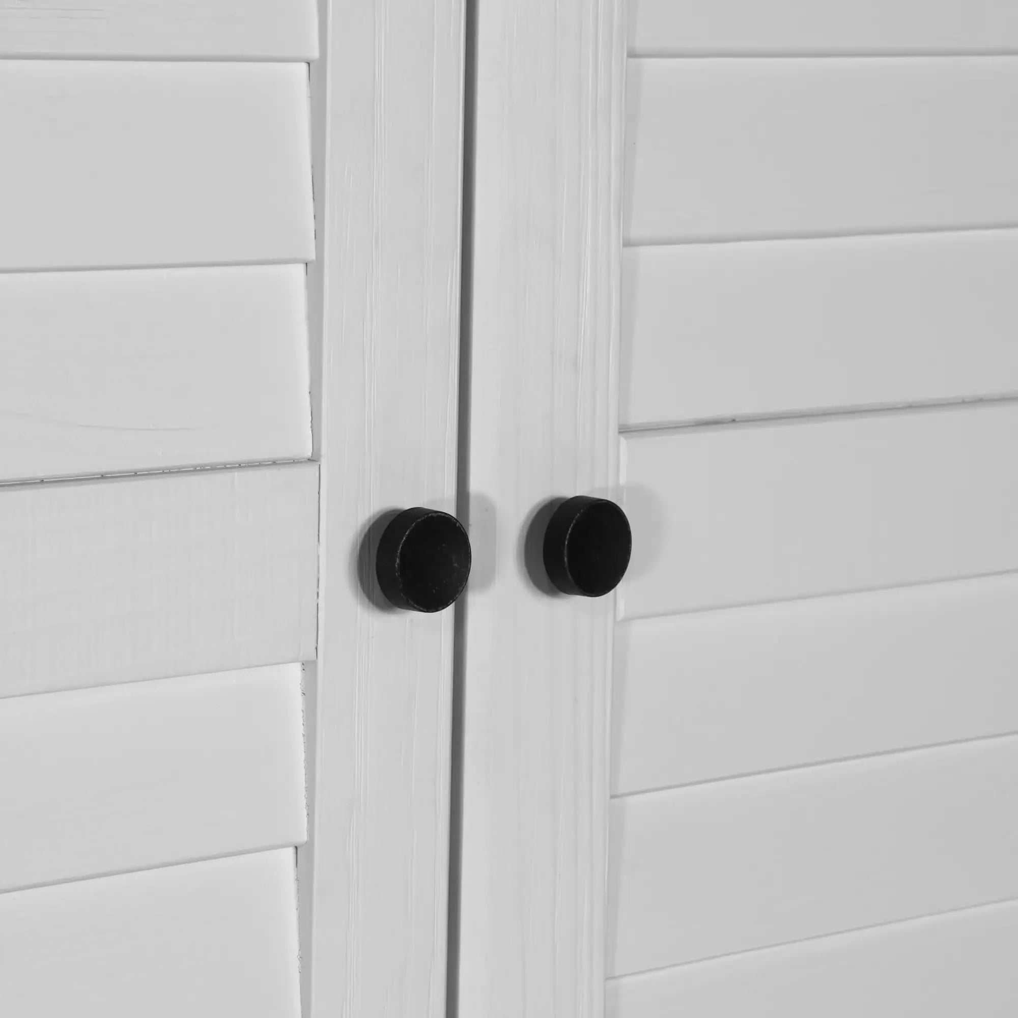 Greenport 2 Door Wardrobe Closet - Spacious Storage for Bedroom, Closet Organizer with Hanging Rod & Shelves - Perfect for Home, Apartment, Dorm Room Organization