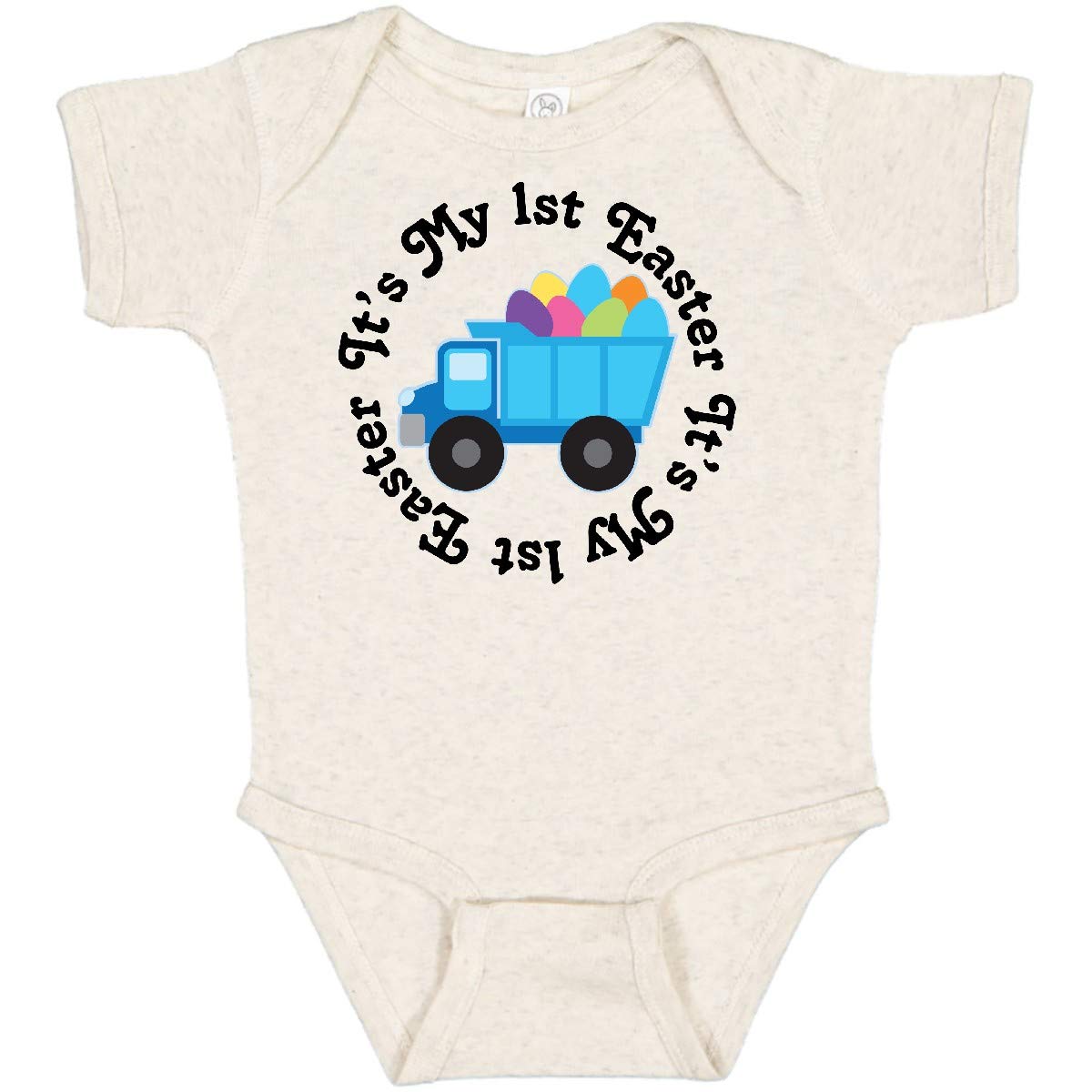 Inktastic 1st Easter Egg Truck Baby Bodysuit - Cute Easter Outfit for Infants & Toddlers - Perfect for Easter Photos, Family Gatherings & Holiday Celebrations