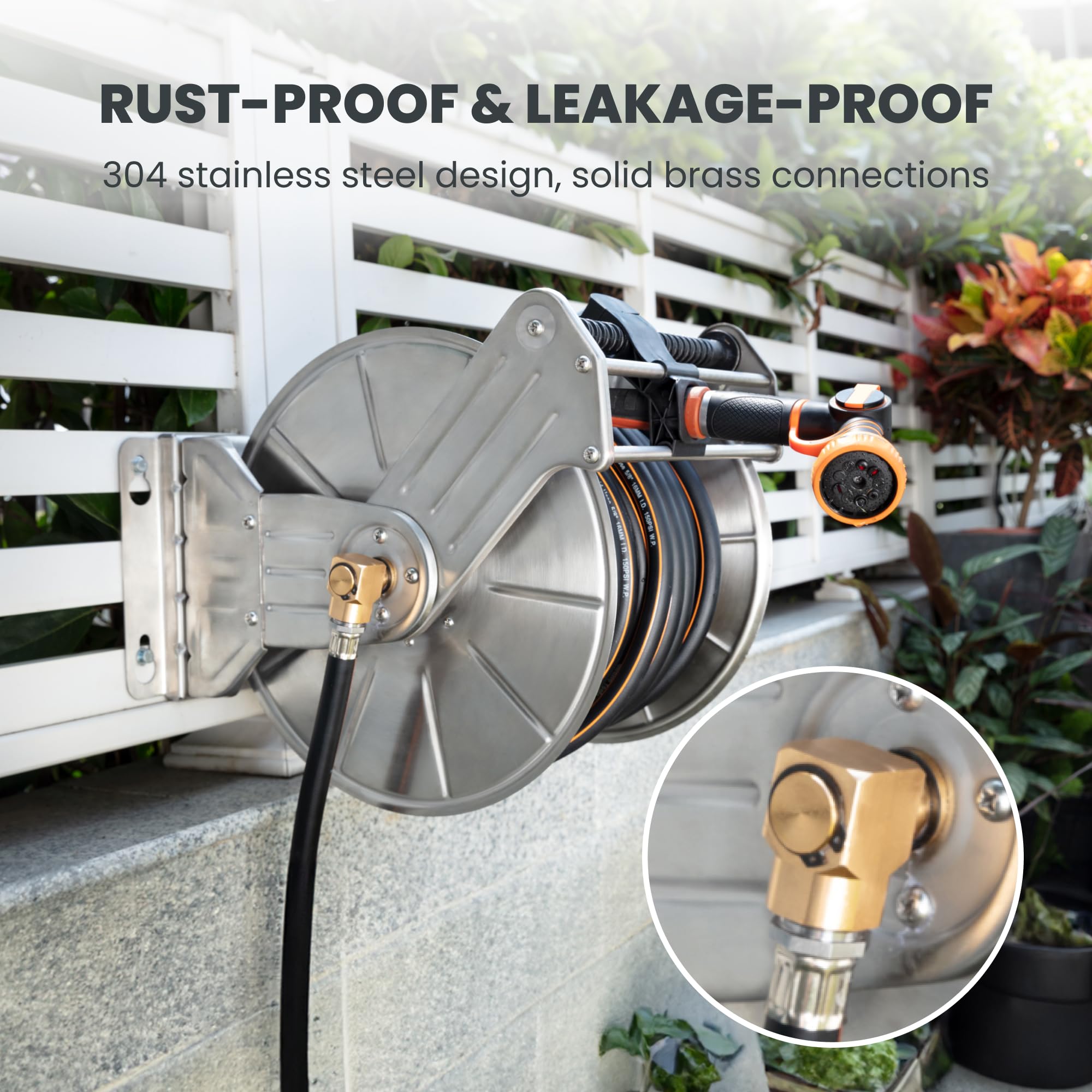 Giraffe Steel Garden Hose Reel - 5/8