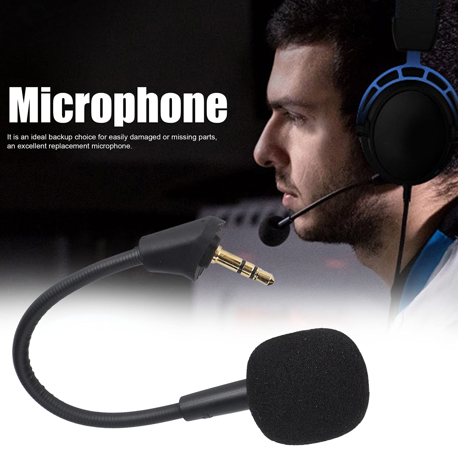 Replacement Gaming Microphone with Noise Cancelling for Cloud Alpha Headset - Headset Repair Parts & Accessories - Perfect for Streaming, Gaming & Online Meetings