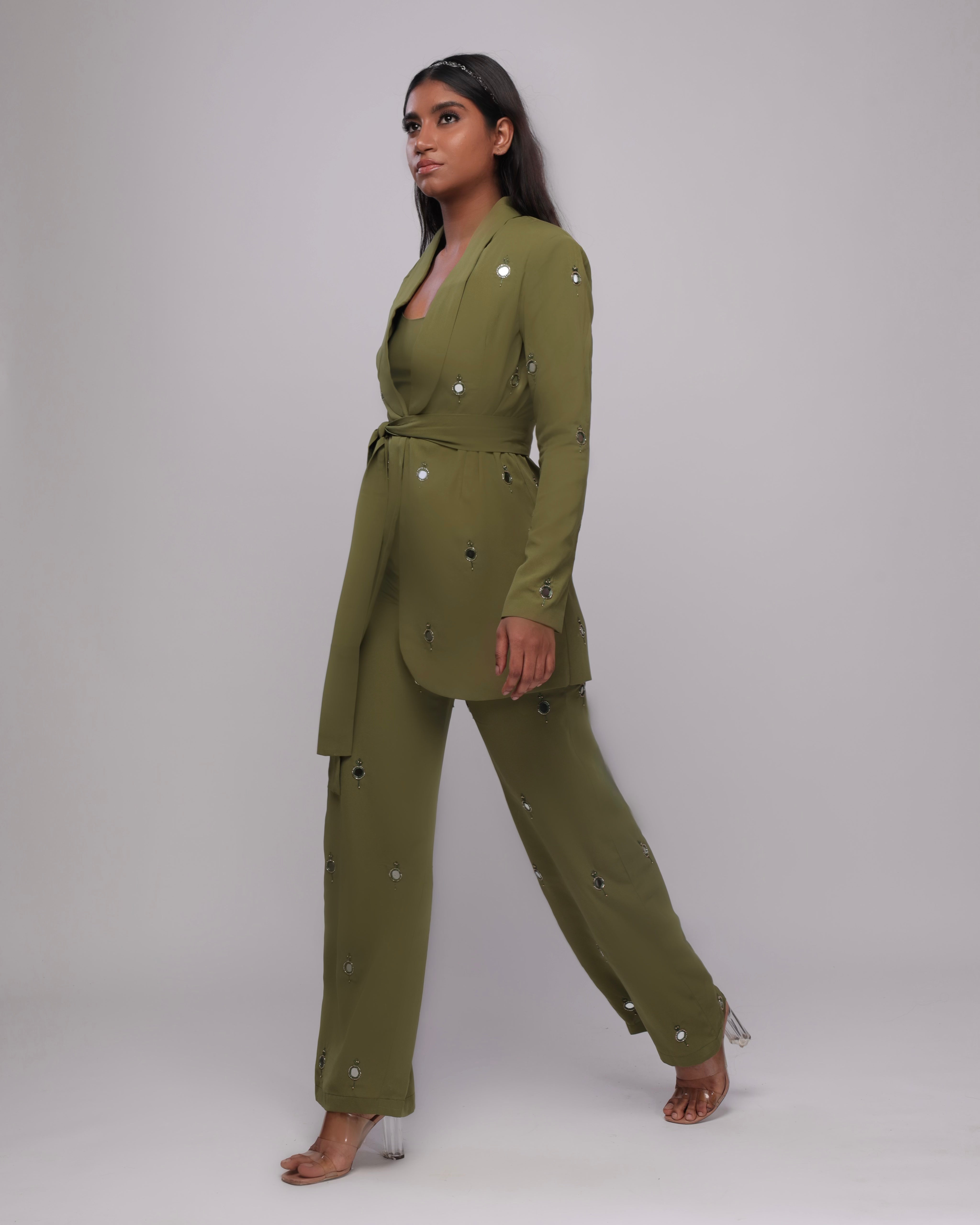 Nidhi Women's High Waisted Wide Leg Pants - Comfortable Linen Blend Trousers for Casual & Office Wear | Summer Vacation & Beach Outfit Essentials