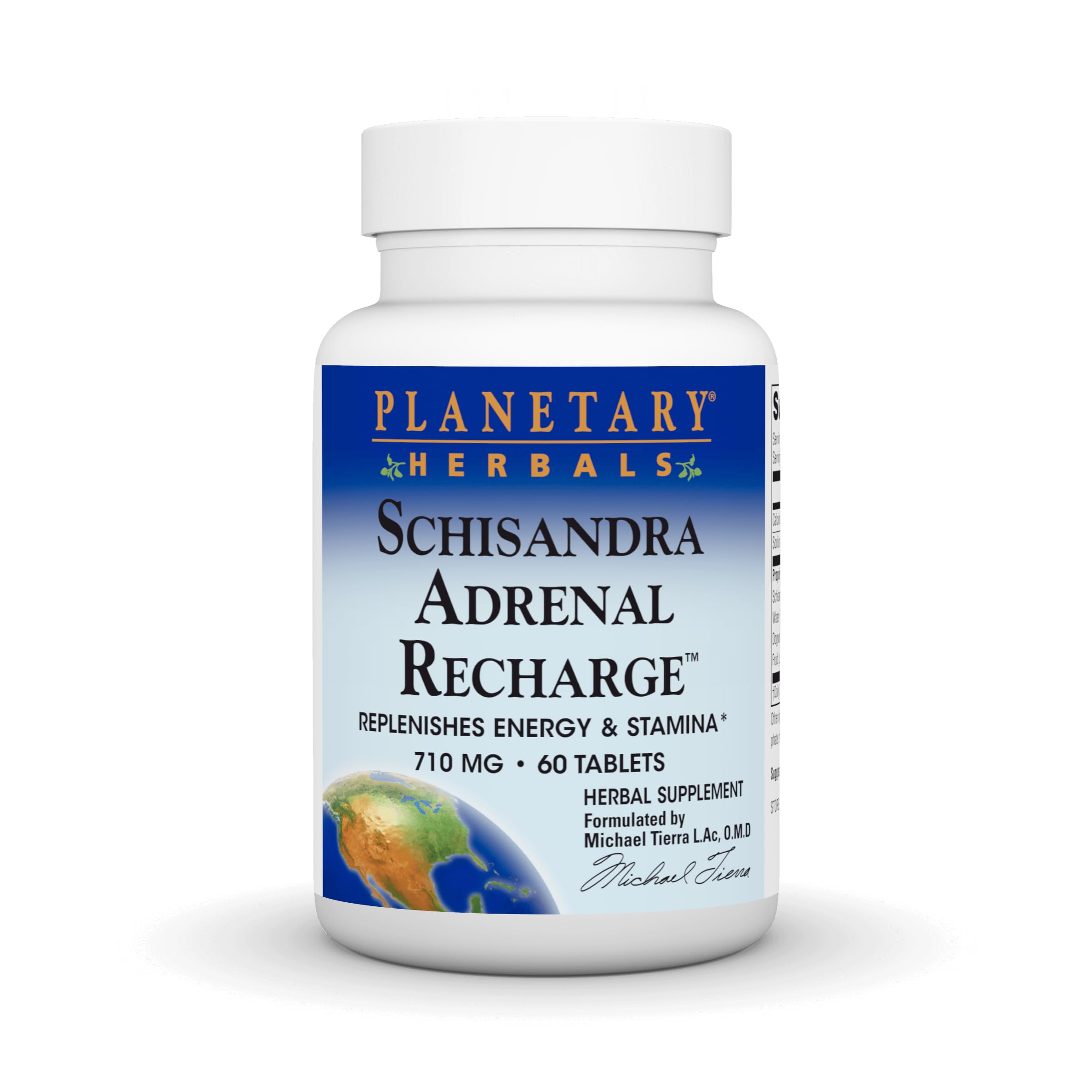 Planetary Herbals Schisandra Adrenal Complex 710mg with Yam Rhizome & Poria Sclerotium - 60 Tablets for Stress Relief & Adrenal Support