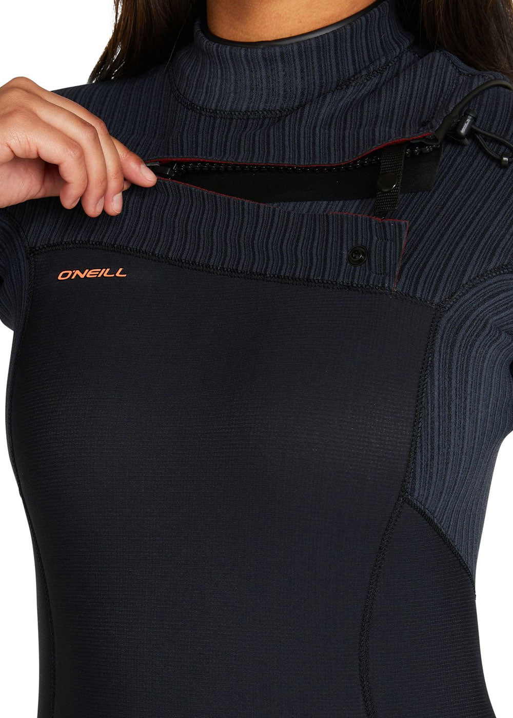 O'Neill Women's Hyperfreak Fire 3/2mm Chest Zip Steamer Wetsuit - Premium Neoprene Surfing Suit for Cold Water Surfing, Diving & Water Sports