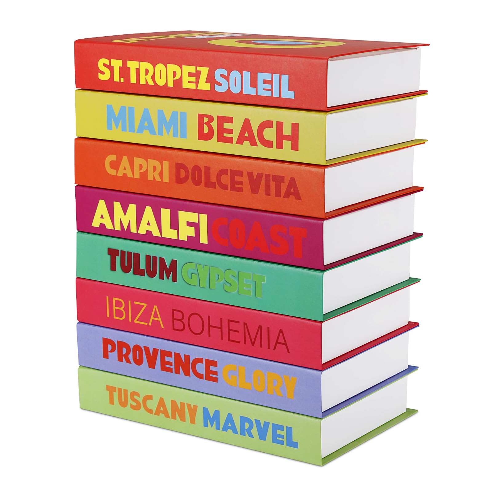 ENGYAS 8-Piece Set of Decorative Fake Books - Luxury Modern Home Decor for Bookshelf, Living Room, Coffee Table & Entryway - Stylish Stacked Book Decor for Elegant Interior Design (Set of 8) | Perfect for Home Staging, Wedding Centerpieces & Office Decor