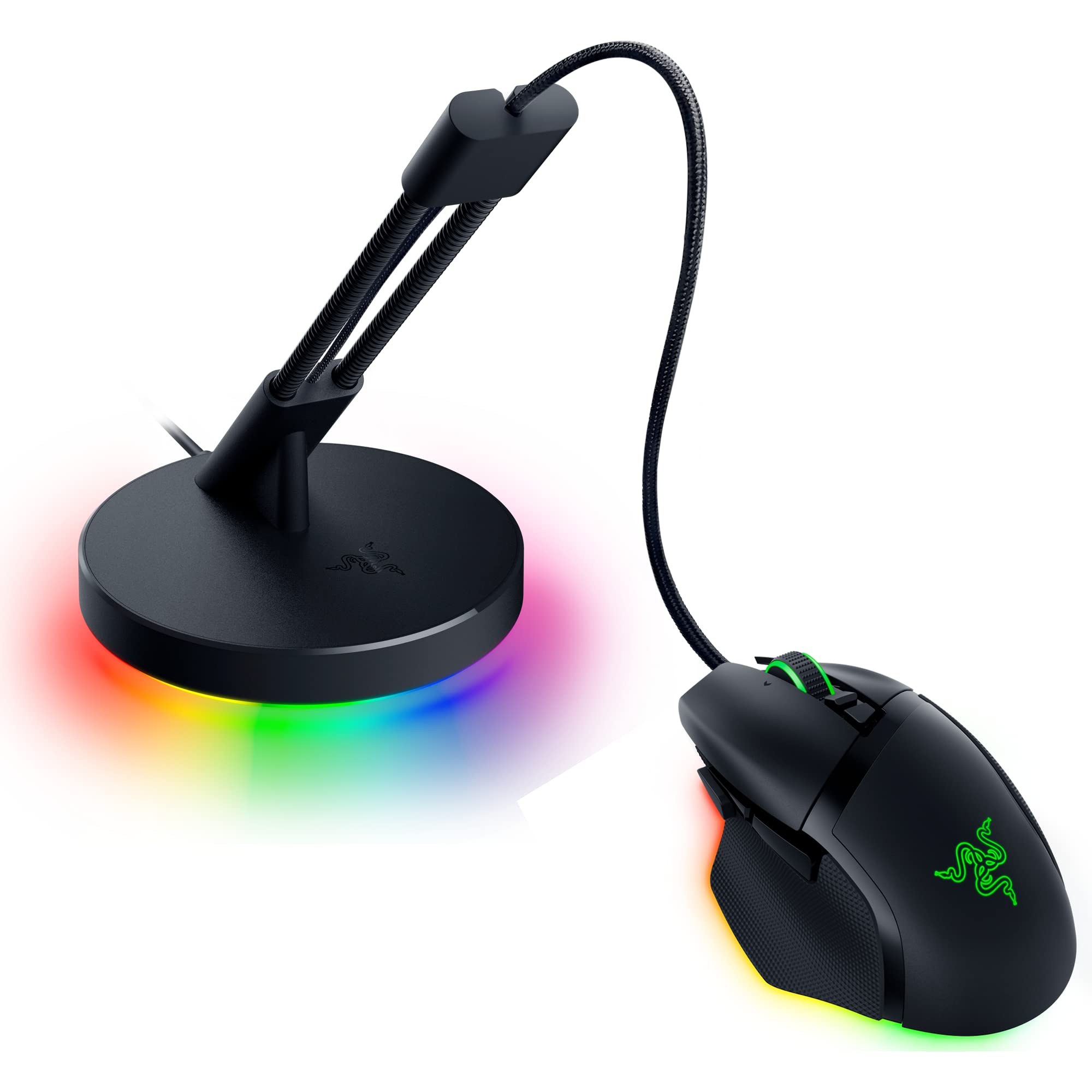Razer Basilisk V3 Wireless Ergonomic Gaming Mouse with 11 Programmable Buttons & RGB Chroma Lighting + Mouse Bungee V3 - Perfect for FPS, MMO & PC Gaming Setup