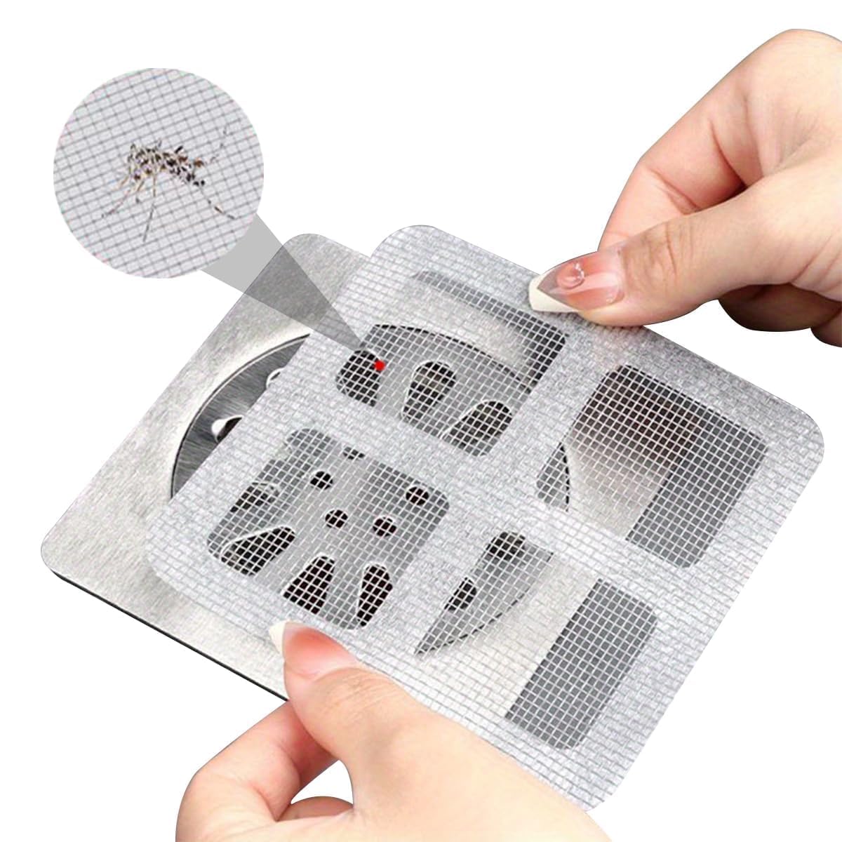 Barasti® 15-Pack Disposable Shower Drain Cover Hair Catcher - Mesh Sticker Strainer for Bathroom, Bathtub, Kitchen & Laundry Sink - Prevents Clogs & Protects Pipes - Perfect for Homes, Apartments & Hotels