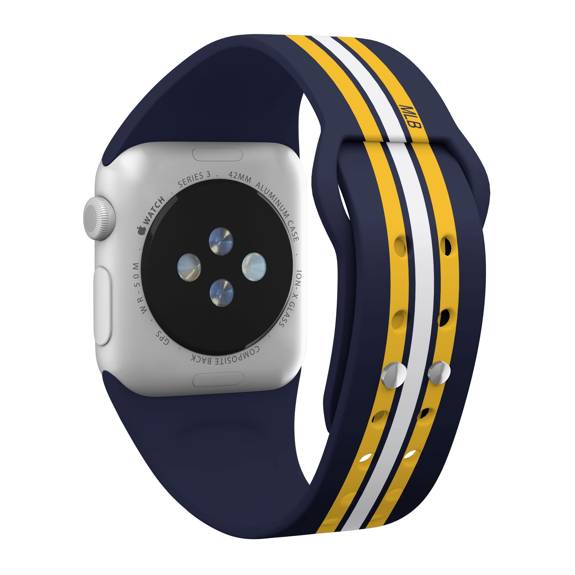 Milwaukee Brewers HD Watch Band for Apple Watch - Durable Sports Strap for Game Day & Casual Wear