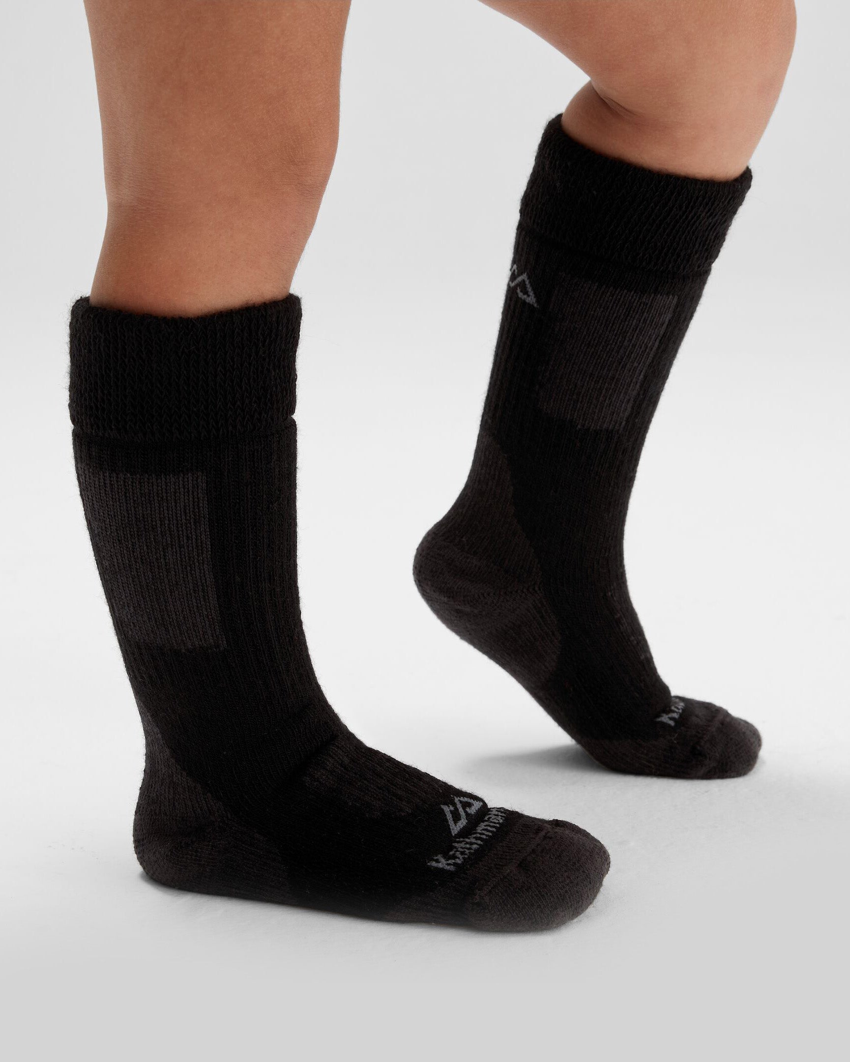 Kids' Thermal Socks 2-Pack - Black & Beige for Winter Warmth | Cozy Cold Weather Socks for Boys & Girls