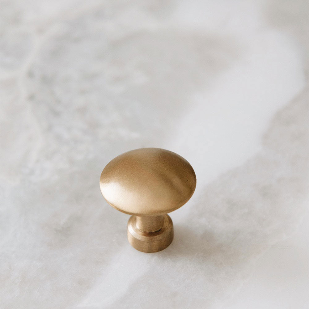 Vintage Roan Iris Antique Brass Cabinet Knob - Elegant Hardware for Dressers, Kitchen Cabinets & Furniture Drawers