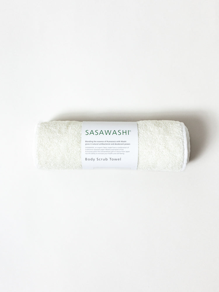 Sasawashi Exfoliating Body Scrub Towel - Natural Fiber Washcloth for Smooth Skin - Perfect for Shower, Spa & Dry Brushing Routine