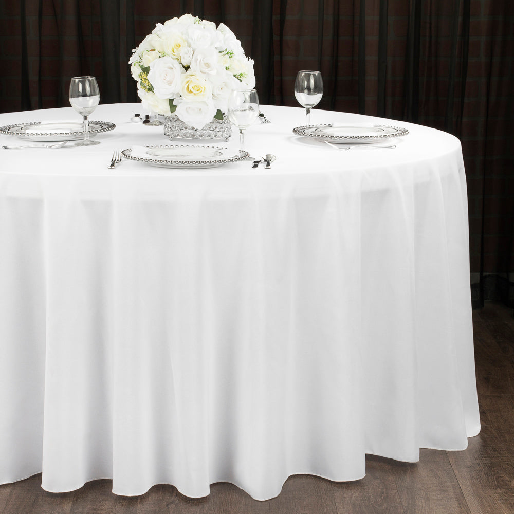 Premium Round Polyester Tablecloth 132
