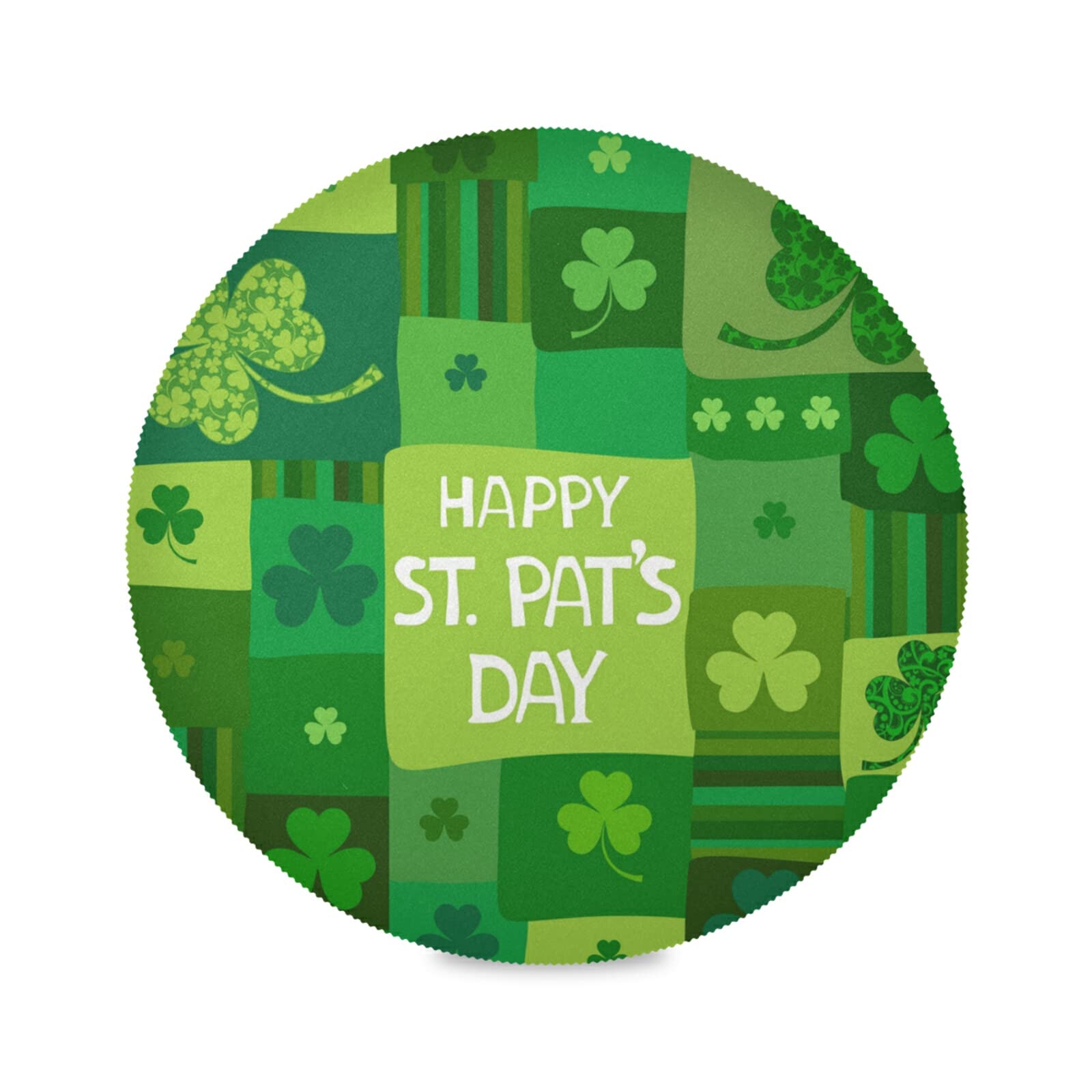 4 Pack St. Patrick's Day Shamrock Floral Clover Placemats - Heat-Resistant & Washable Kitchen Dining Table Mats for Irish Themed Parties, Home Decor, and Holiday Celebrations