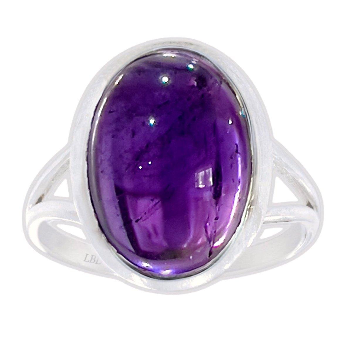 Elegant Oval Amethyst Ring for Women - Vintage Purple Gemstone Jewelry - Perfect for Wedding, Anniversary & Special Occasion Gifts