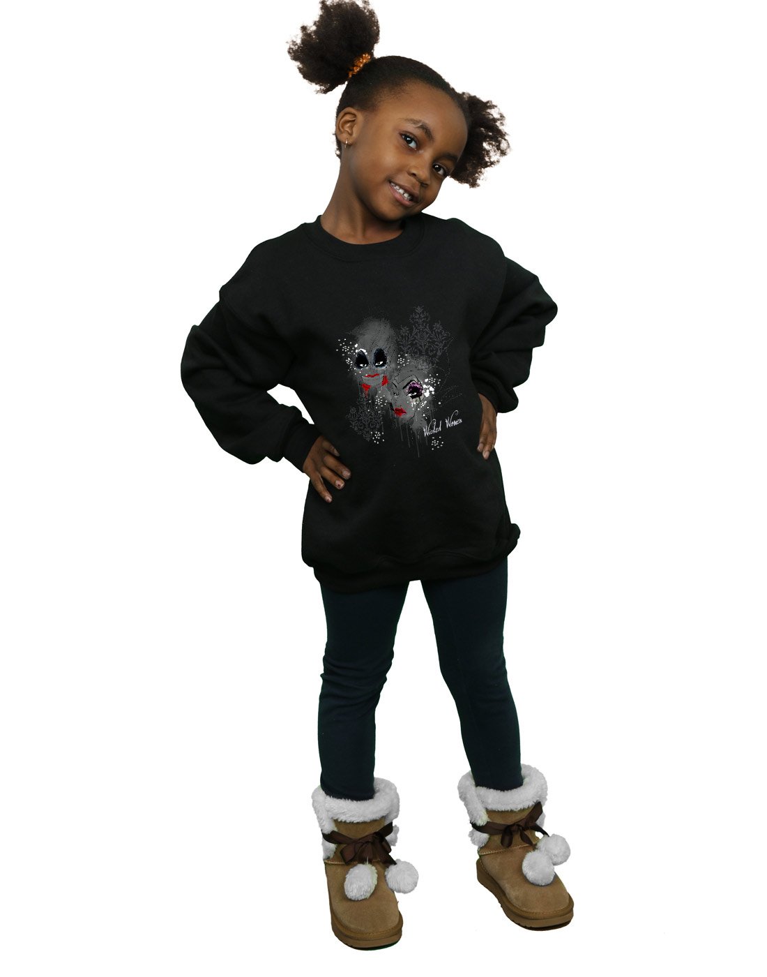 Disney Villains Wicked Women Sweatshirt for Girls - Black Pullover Hoodie (Ages 9-11) | Halloween Costume, Cosplay, Birthday Gift, Disney Fan Apparel