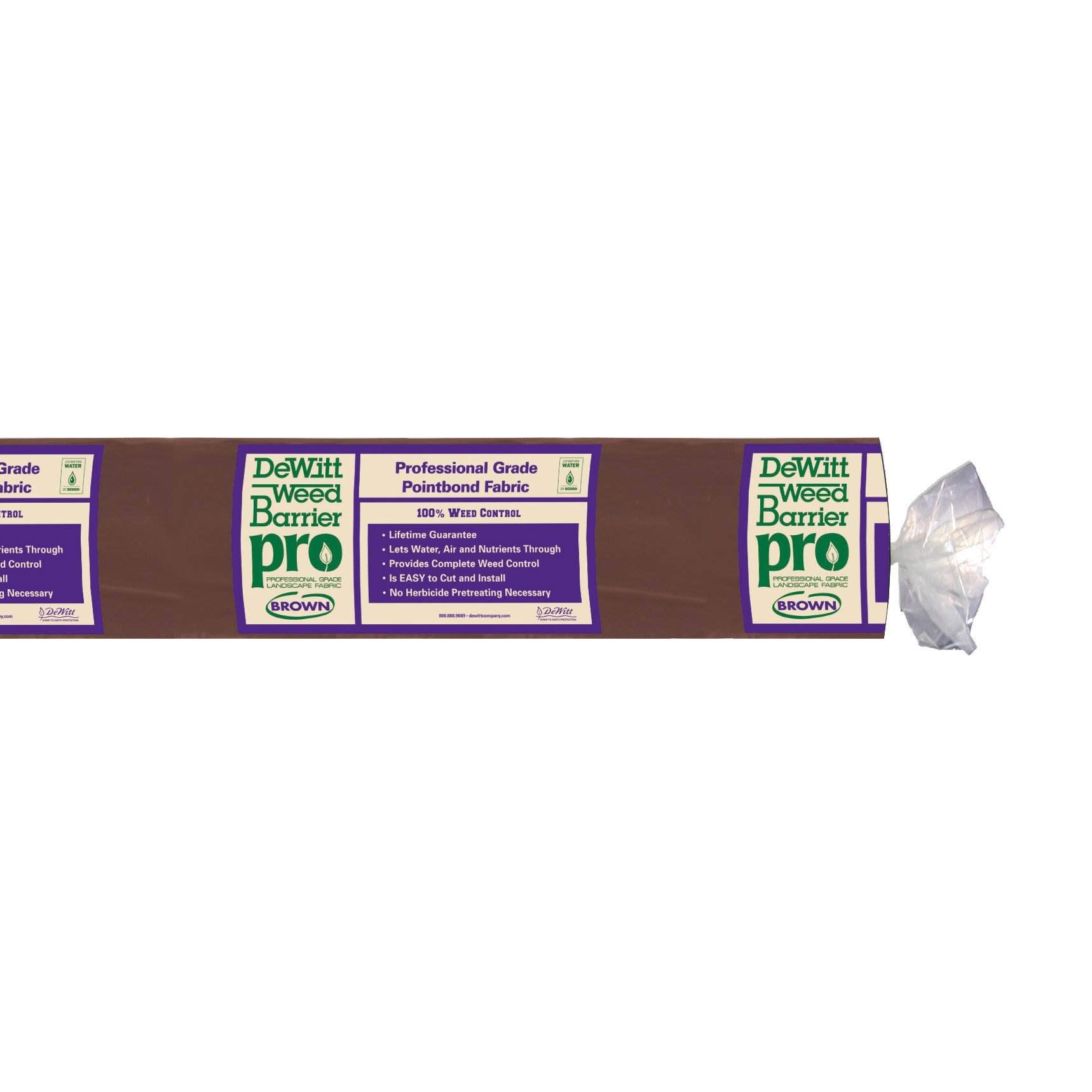 Dewitt Weed Barrier Pro Landscape Fabric - 3ft x 100ft Brown Heavy Duty Weed Control Fabric (2 Pack) | Premium Garden Ground Cover for Flower Beds, Vegetable Gardens & Landscaping Projects