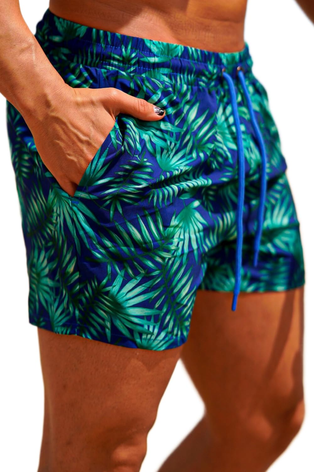 GINGTTO Men's Quick-Dry Swim Trunks with Mesh Lining - Comfortable Beach Shorts for Swimming, Surfing & Summer Vacation