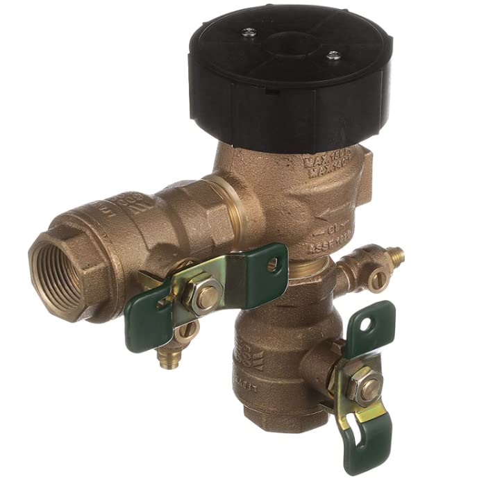 1 in Anti-Siphon Pressure Vacuum Breaker with Quarter Turn Shutoff & Tee Handles - Irrigation Backflow Preventer for Lawn Sprinkler Systems & Outdoor Watering