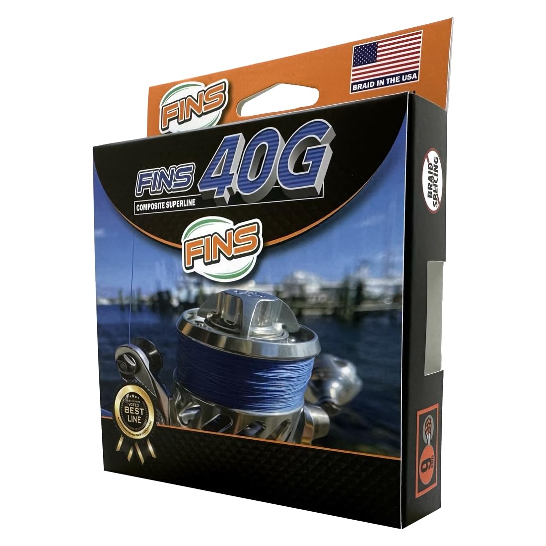 40G Super Round Braided Fishing Line - High Strength-to-Diameter Ratio, Smooth Monofilament Feel, 8 Fiber Bundle Over-Braiding, No Fluff Design - Made in USA | Perfect for Saltwater & Freshwater Fishing, Casting, Trolling & Bass Angling
