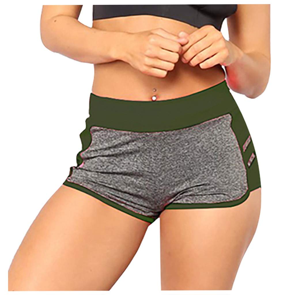 Franterd Women's High Waisted Gym Shorts - Sexy Booty Workout Shorts for Running, Yoga & Lounge - Breathable & Comfortable Activewear for Sports & Fitness