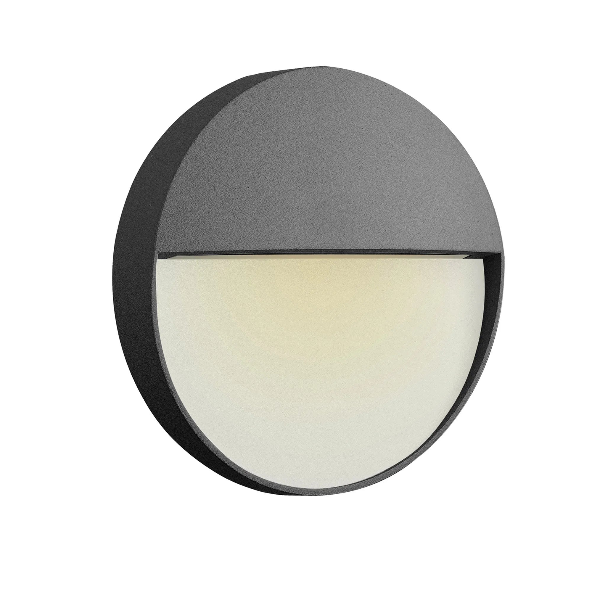 Baker Outdoor Wall Lamp - 3W LED Small Round Light Fixture, 3000K Warm White, 155 Lumens, IP54 Waterproof, Anthracite Finish - Perfect for Porch, Patio, Garden & Garage Lighting - 3 Year Warranty