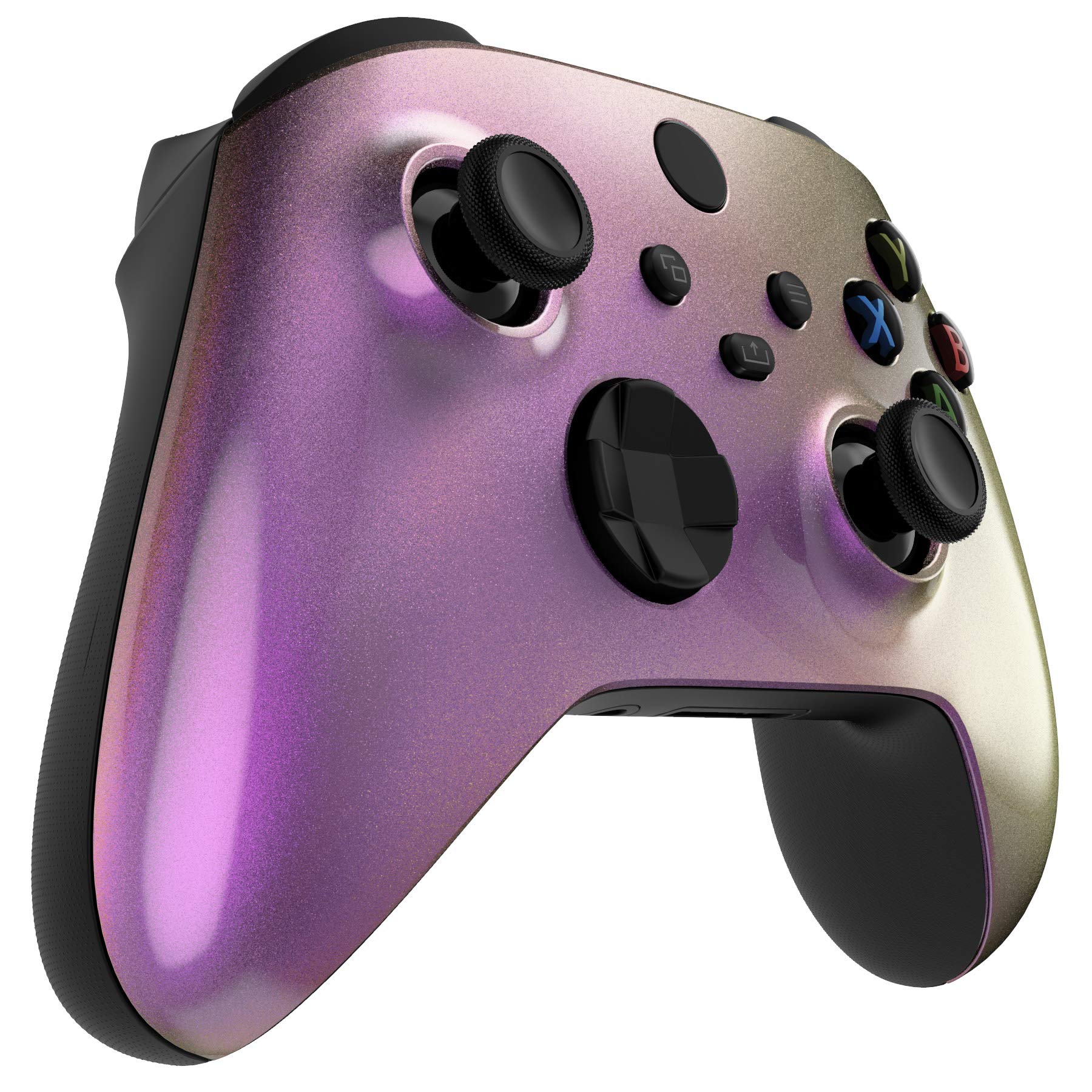 eXtremeRate Glossy Front Case for Xbox Core Controller - DIY Replacement Shell Cover Accessory Kit for Xbox Series X/S Controller Model 1914 (Gold Red) - Perfect for Gaming, Customization & Controller Repair - No Controller Included