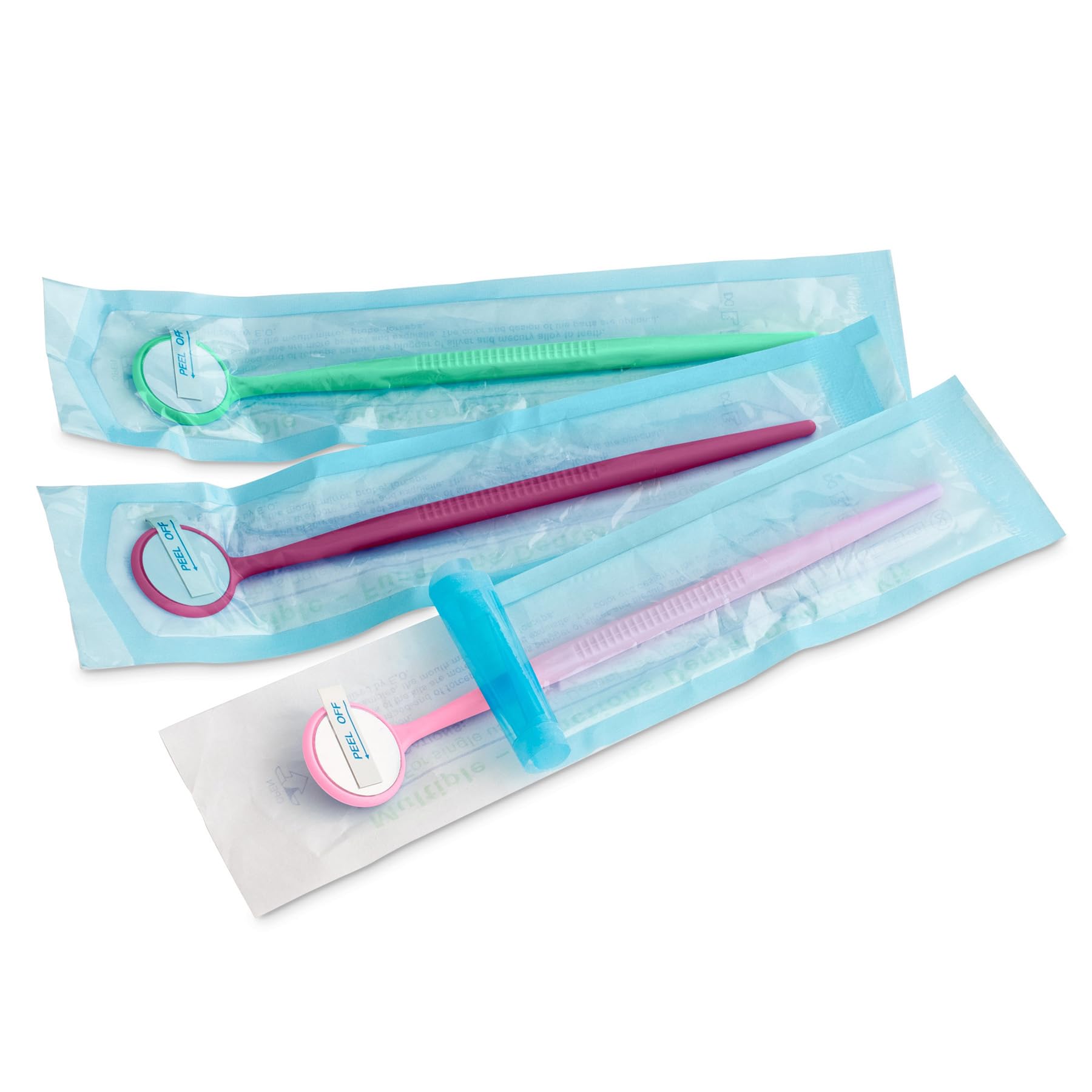 600 Disposable Dental Mouth Mirrors - Presterilized & Individually Wrapped - 300 Classic & 300 Vibrant Colors - Bulk Pack for Dentists, Hygienists & Dental Clinics - Perfect for Exams, Cleanings & Oral Procedures
