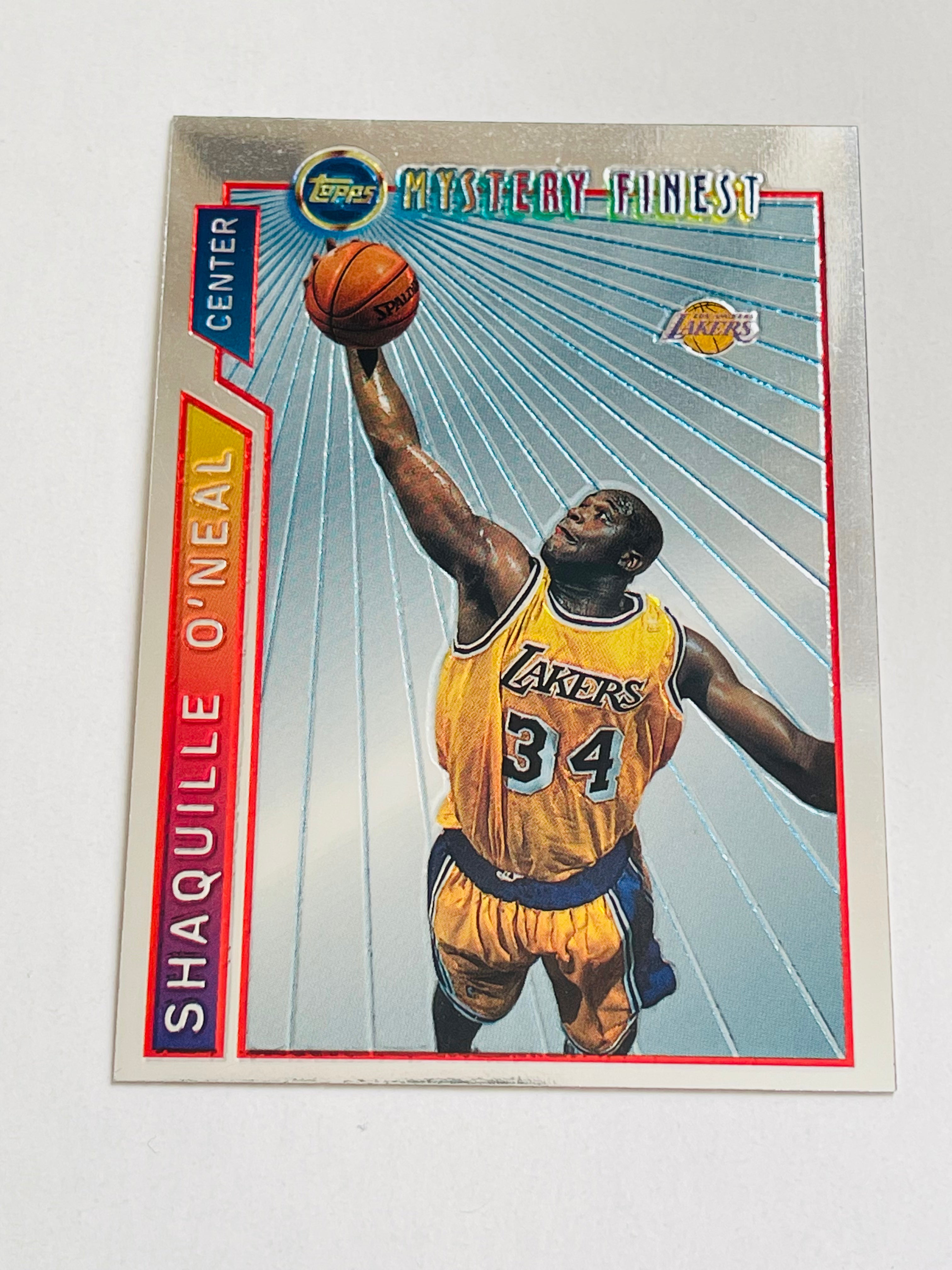 1996 Shaq Topps Mystery Finest Basketball Insert Card - Rare Collectible for NBA Fans & Sports Memorabilia Enthusiasts - Perfect for Trading, Display, and Investment