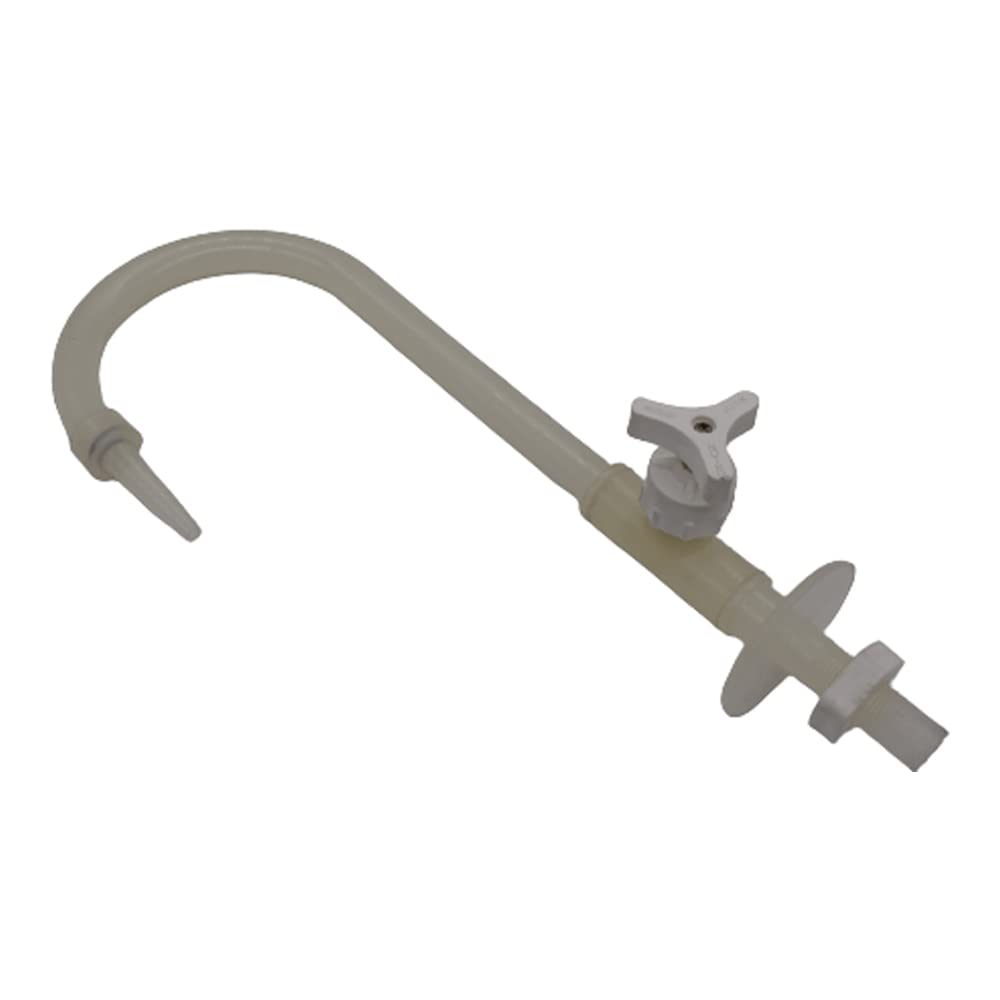 W2T199053 Stainless Steel Gooseneck Deck Mount with Weld Assembly - Heavy Duty Marine & RV Water Connection for Outdoor Use