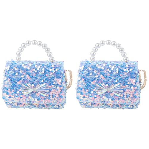VALICLUD 2 Pack Vintage Sequin Crossbody Bag - Shining Glitter Handbag for Women, Evening Clutch Purse for Party, Wedding, Prom & Special Occasions