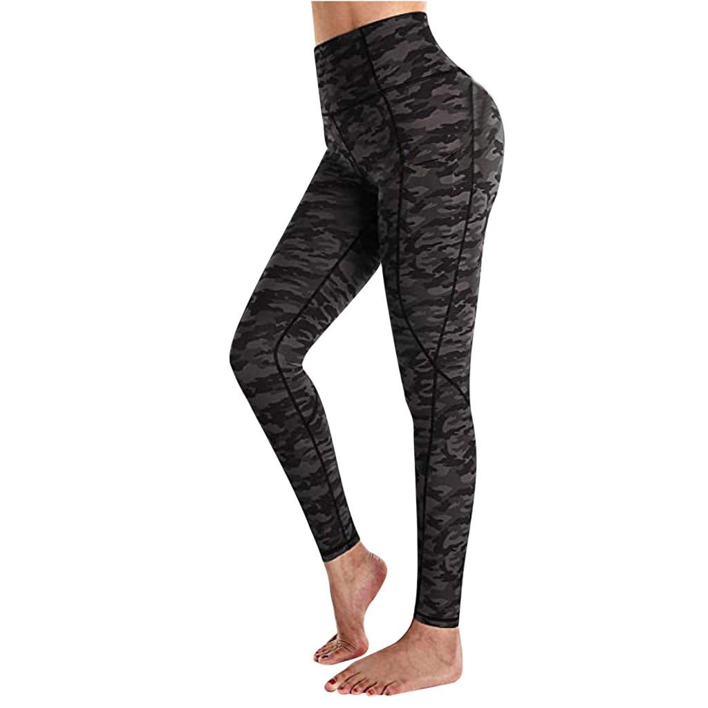 Jedewomi High Waisted Yoga Pants for Women - Soft Tummy Control Workout Leggings, Athletic Stretchy Gym Leggings with Leopard Print | Perfect for Yoga, Running, Gym & Casual Wear