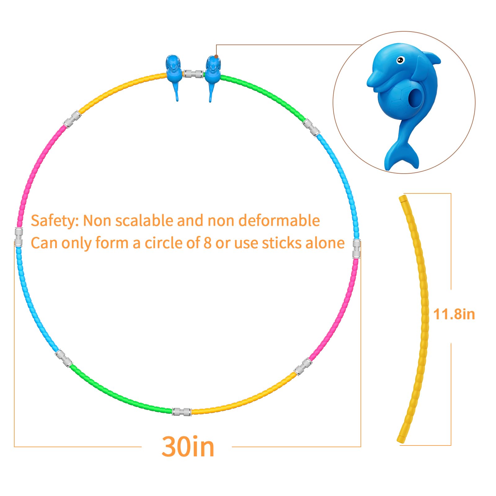 **4-Pack Swim Through Rings Pool Diving Toys for Kids - Fun Underwater Swimming & Floating Hoop Games - Best Water Toys for Boys & Girls Ages 3-12 - Perfect for Pool Parties, Summer Fun & Backyard Play**