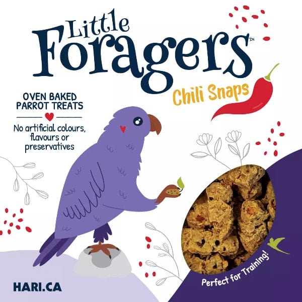 Premium Hari Little Foragers Parrot Treats - Chili Snaps Bird Food for Cockatiels & Parakeets | Healthy Snack for Training & Bonding with Your Pet Bird