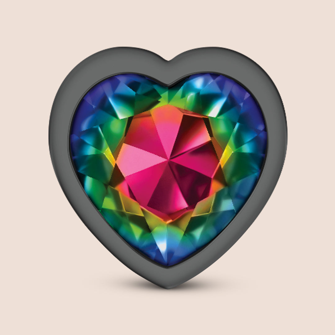 Cheeky Charms Gunmetal Heart Plug - Lightweight Metal Butt Jewelry for Women | Perfect for Body Piercing, Bikini Wear & Festival Outfits