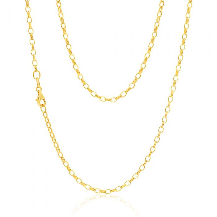 9ct Magnificent Yellow Solid Gold Belcher Chain for Women - Elegant Jewelry Gift for Birthday, Anniversary & Special Occasions | Durable 9K Gold Necklace for Daily Wear & Formal Events
