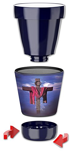 12oz Insulated Low Ball Tumbler with Removable Wetsuit Cover - 'For God So Loved' Bible Verse - Perfect for Coffee, Tea & Cold Drinks at Home, Office or Travel