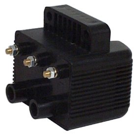 16072 Black Single Fire 40,000 V Coil For Big Twin and Sportster - High Performance Ignition Upgrade for Harley Davidson Motorcycles