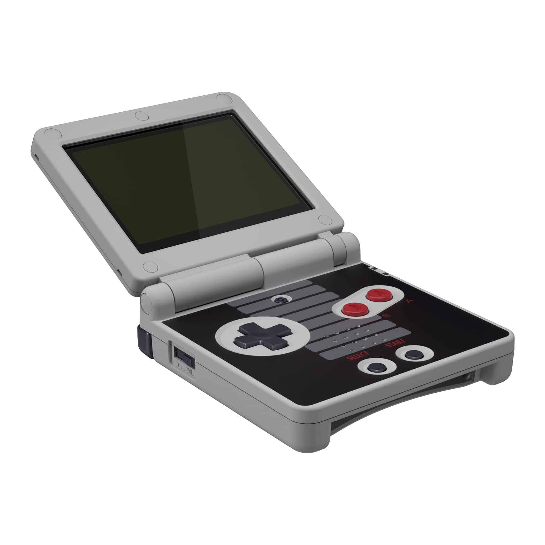 eXtremeRate Replacement Shell & Button Cover Kit for Gameboy Advance SP GBA SP Console - Compatible with IPS & Standard LCD Screens (Console & IPS Screen Not Included) - NES Style - Perfect for Gaming Enthusiasts & Retro Console Modding