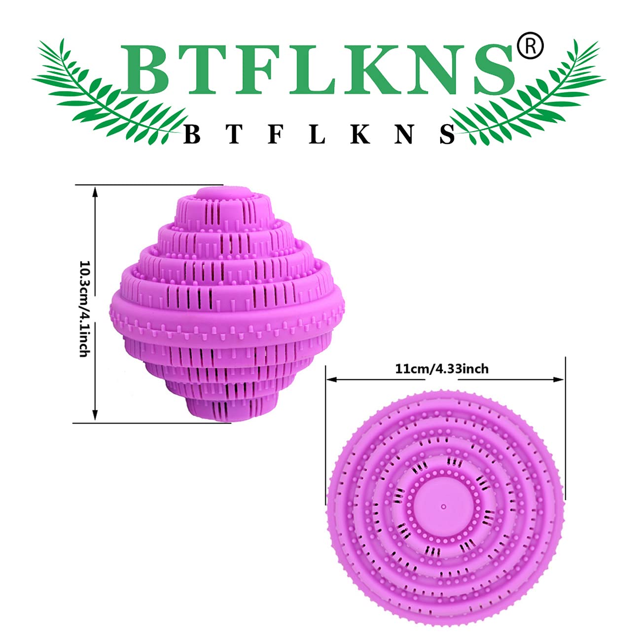 Eco-Friendly Laundry Balls - Premium Washing Balls with Double Ceramic Beads, 2000+ Uses, Chemical-Free Natural Detergent Alternative (Large, Pink) for Soft Clothes & Eco-Conscious Laundry