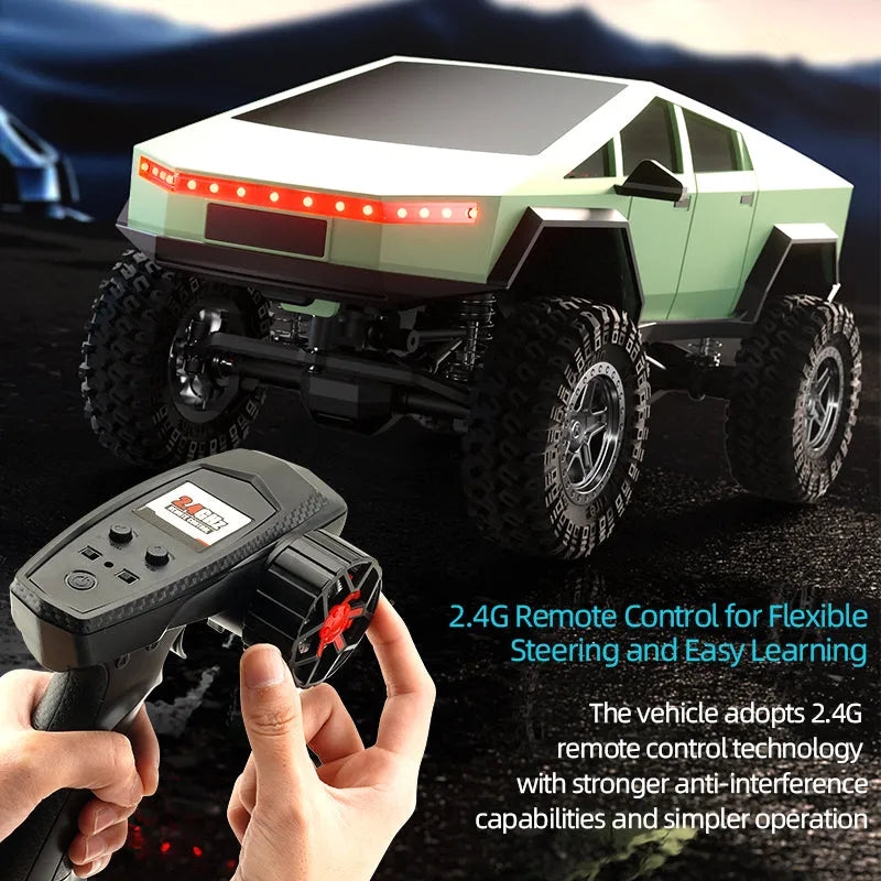 JJRC C8818 1/18 Scale RC Crawler Car - 4WD Off-Road Remote Control Vehicle with Proportional Cyber Shell | Perfect for Rock Crawling, Trail Adventures & Backyard Driving