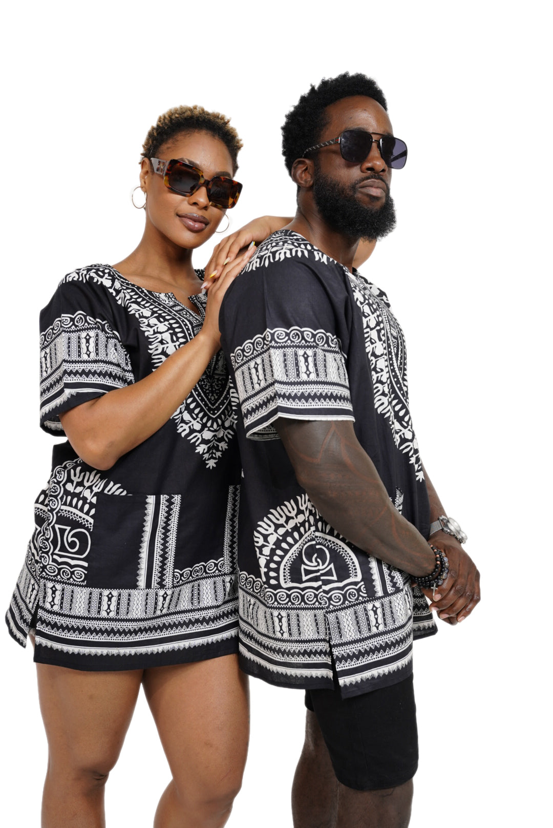 African Print Unisex Dashiki Shirt for Men & Women | Traditional Ankara Cotton Tunic Top | Perfect for Festivals, Concerts, Cruises & Outdoor Events | DP3578