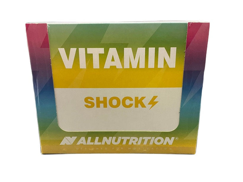 Allnutrition Vitamin Shock - 12 Pack x 80ml Energy Drink with Essential Vitamins & Minerals | Boost Energy, Focus & Recovery for Workouts, Sports & Daily Activities