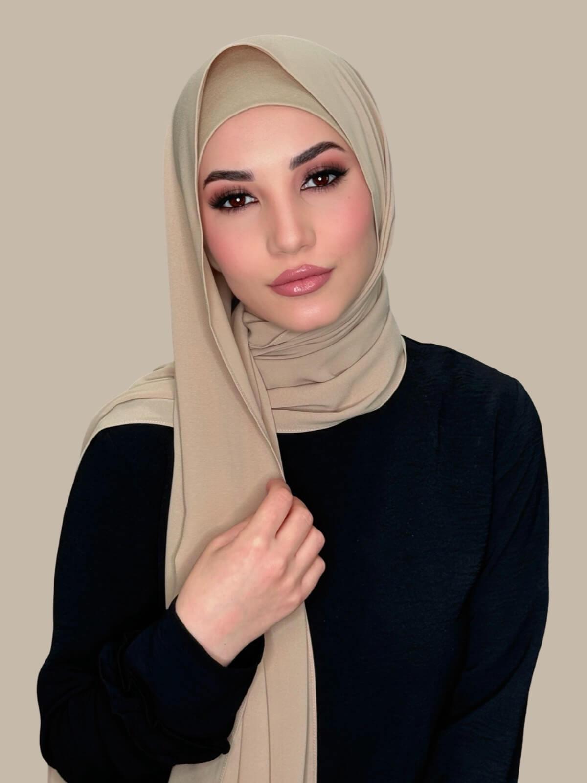 Elegant Chiffon Hijab Set - Desert Color Matching Scarf & Underscarf - Perfect for Daily Wear, Prayer, and Special Occasions
