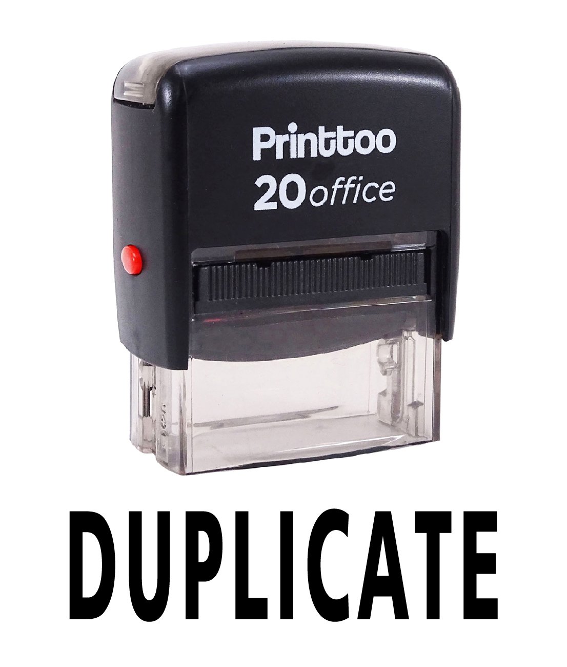 Custom Self-Inking Rubber Stamp for Office & Business - Personalized Duplicate Stamp with Black Ink - Perfect for Documents, Paperwork, and Mailings