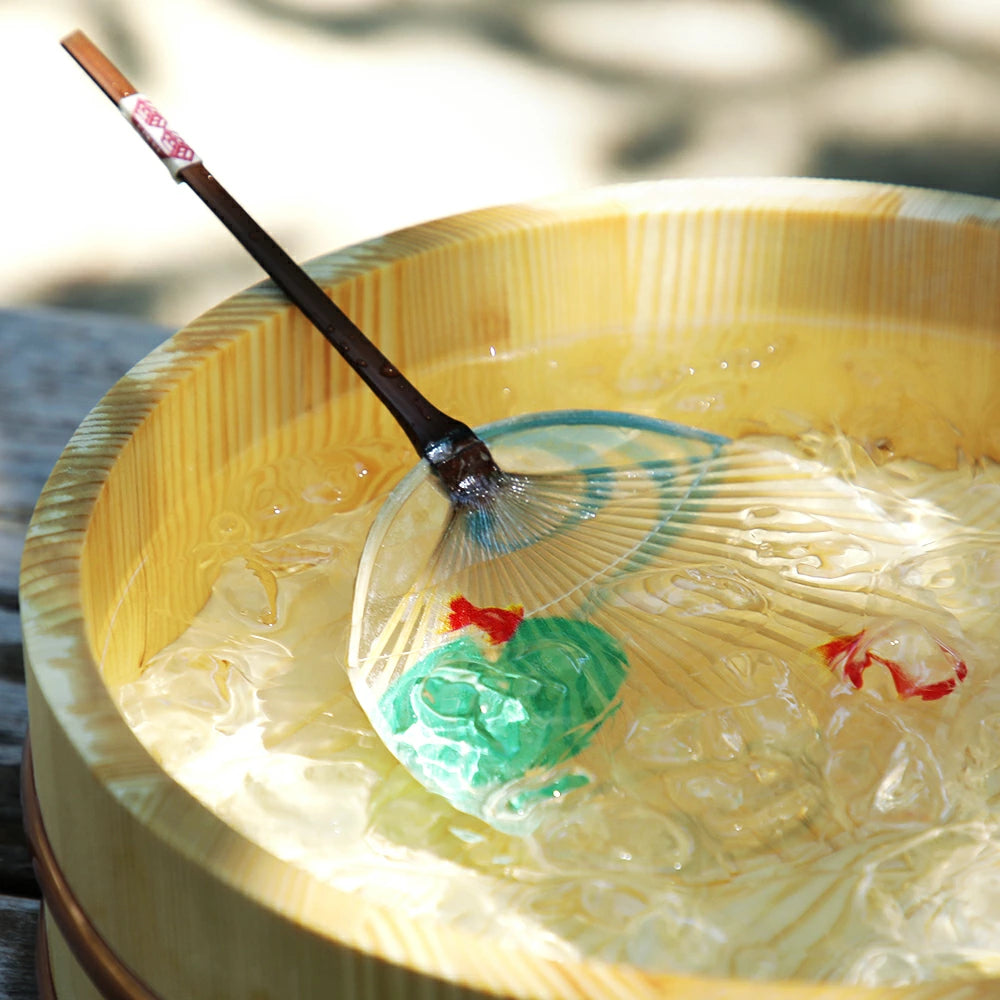 Japanese Rabbit Mizu Uchiwa - Traditional Handheld Water Fan for Cooling - Perfect for Summer, Outdoor Events & Japanese Culture Enthusiasts