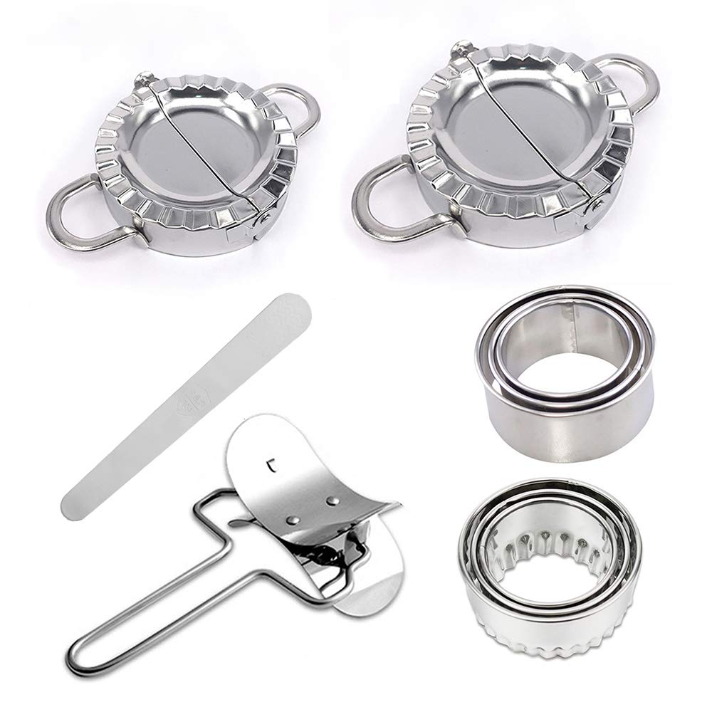 Stainless Steel Dumpling Mold & Dough Presser Set - Ravioli Maker, Dumpling Cutter, Kitchen Gadget for Homemade Dumplings, Pasta & Asian Cuisine | Perfect for Family Cooking, Meal Prep & Restaurant Use
