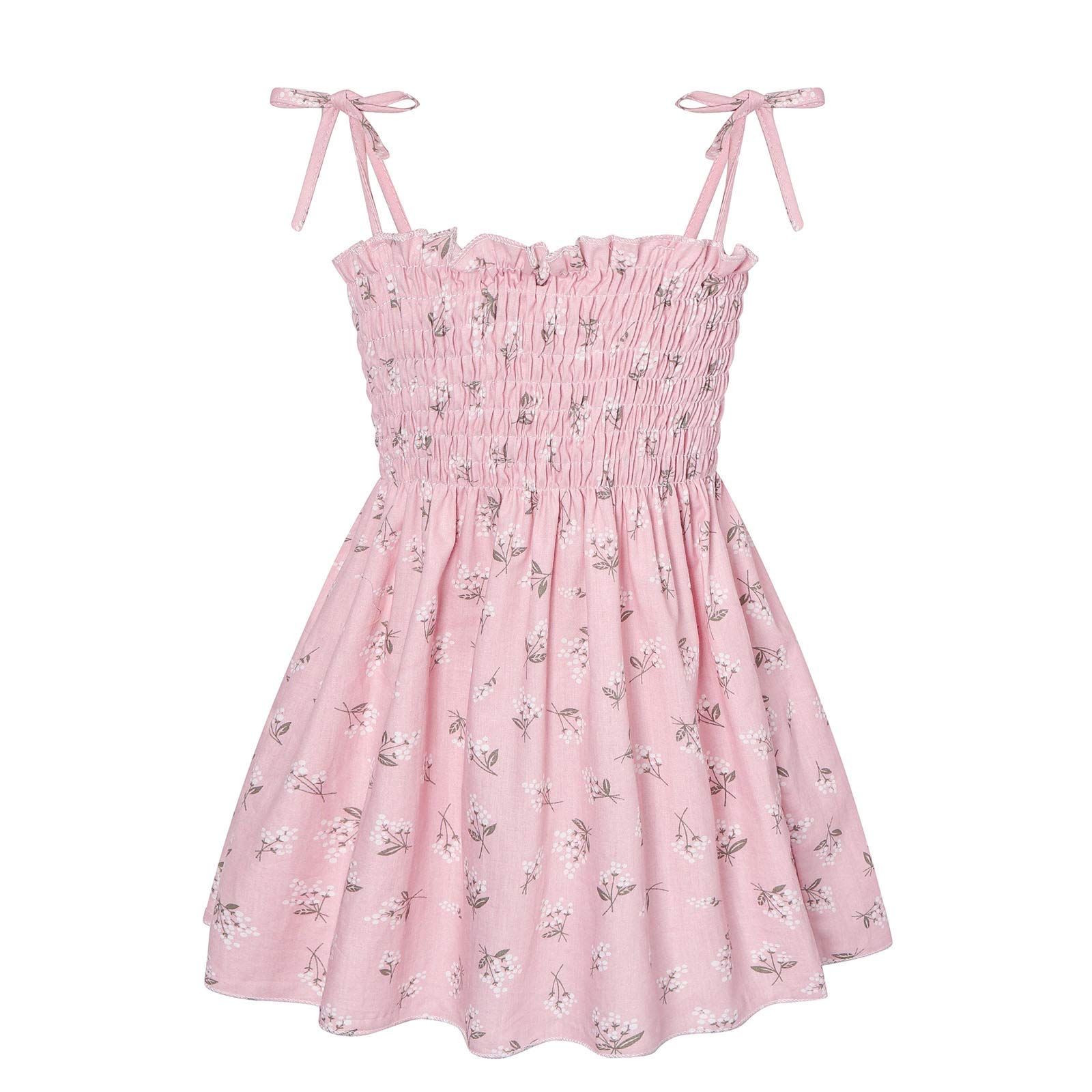 Floral Toddler Dress for Girls - Daisy Print Beach Dress & Skirt Set, Gold Baby Girl Outfit | Perfect for Summer, Parties, and Photo Shoots
