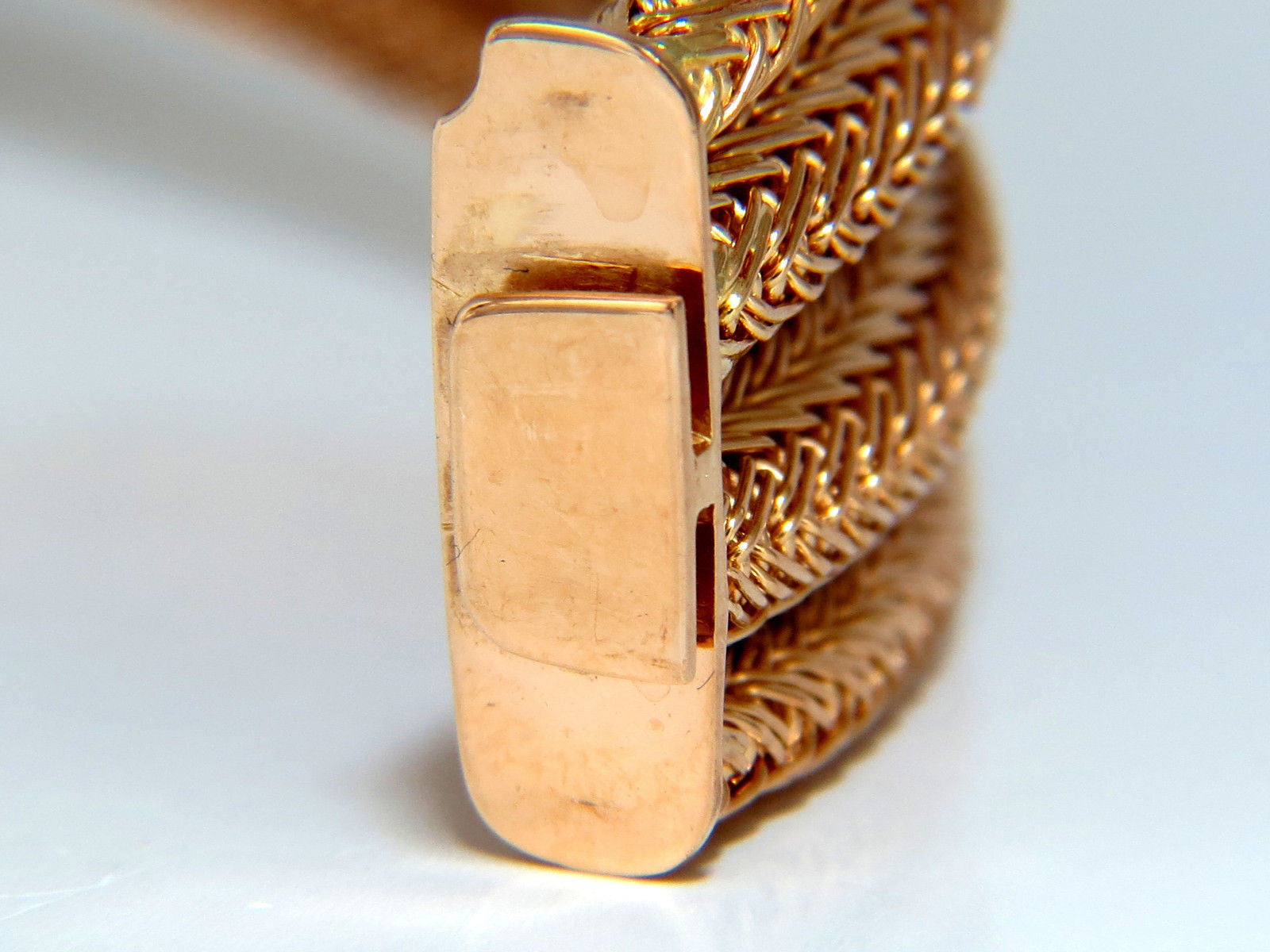 Vintage Argentina Republic 18kt Gold Flex Mesh Tubular Bracelet with 0.50ct Diamonds - Elegant Jewelry for Women, Perfect for Parties, Weddings & Special Occasions